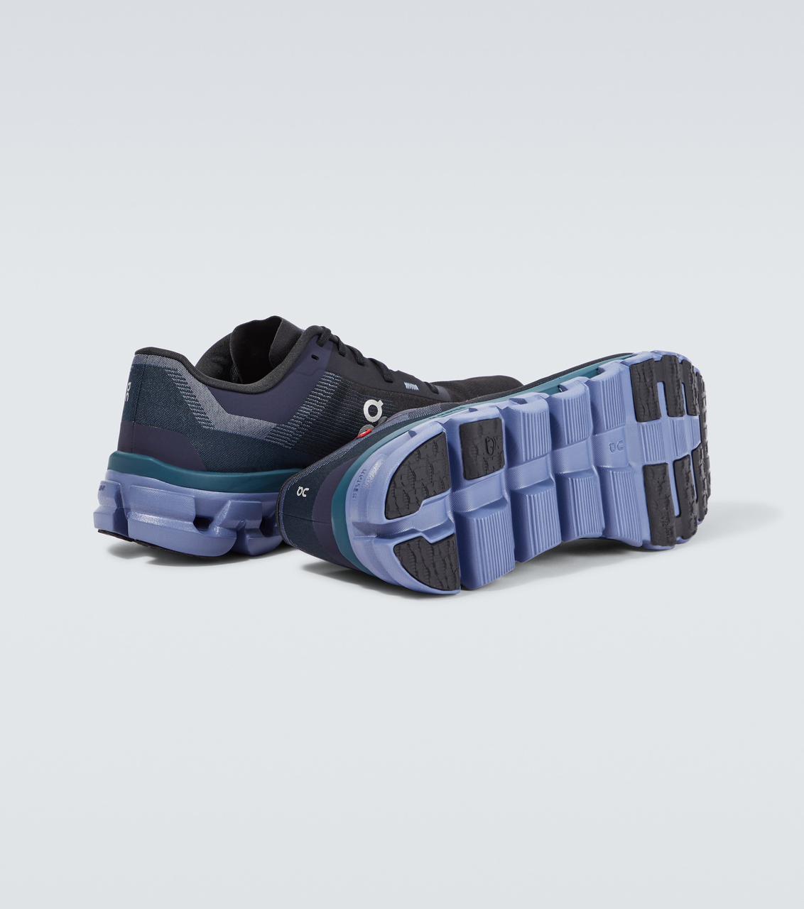 ON Cloudflow 4 Men's Road Running Shoes Black and Blue