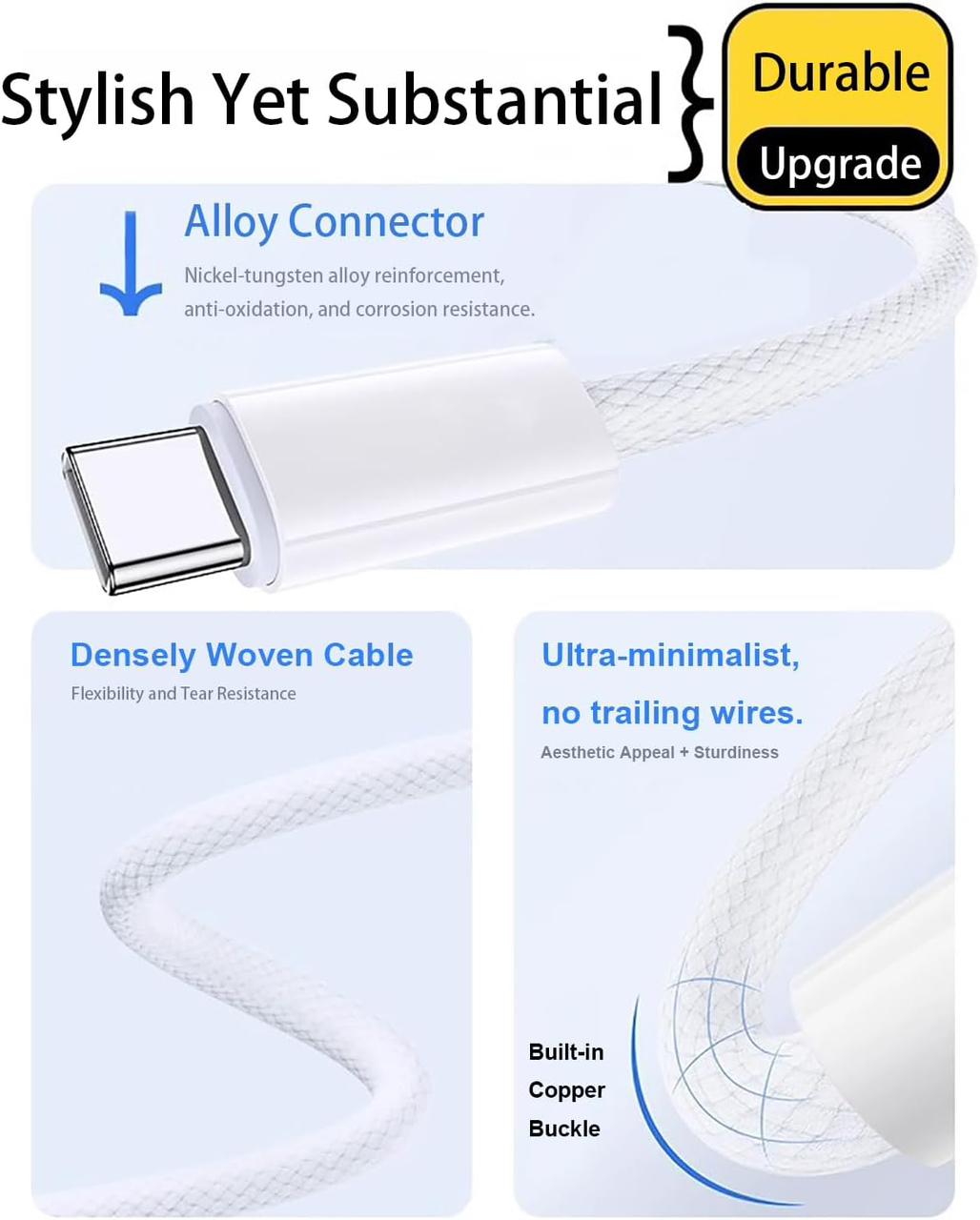 كيبل شحن ايفون نوع USB-C الى USB-C