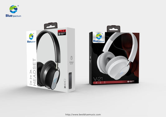 Wireless Headphone Blue Spectrum V21 Black